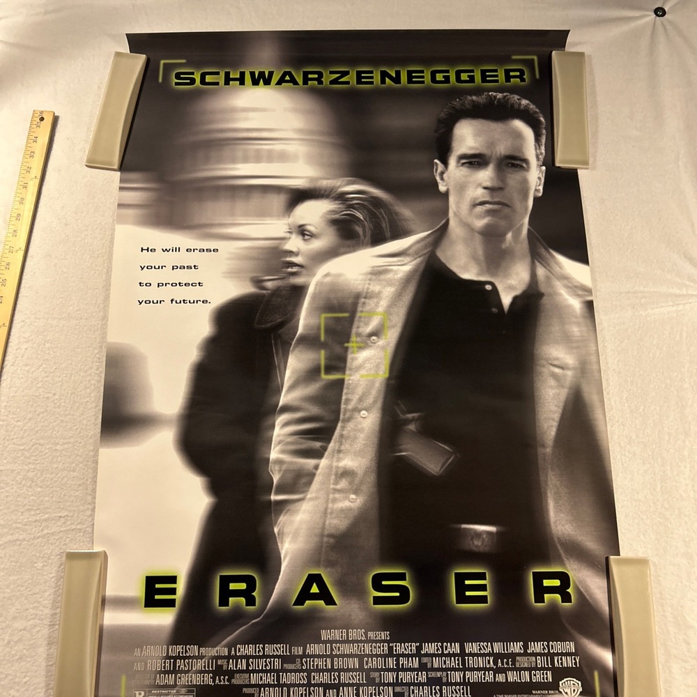 Eraser - original DS movie poster 27x40 1996 Arnold Schwarzenegger